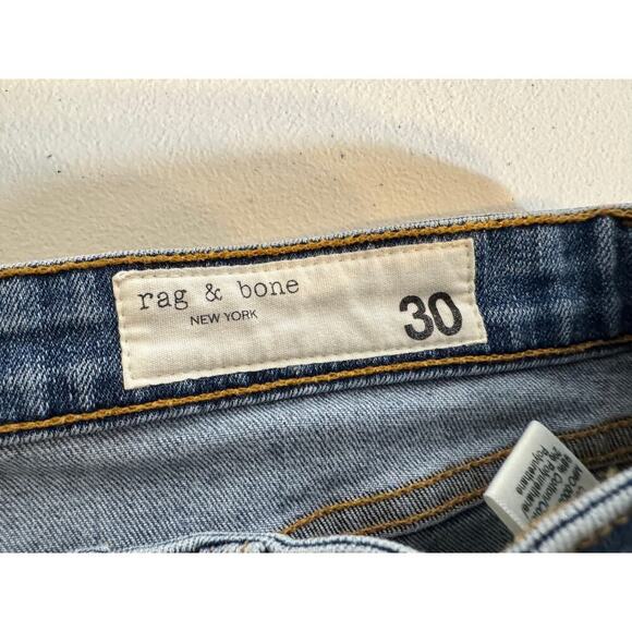 Rag & Bone jeans Nina High Rise Ankle Skinny blue denim button fly Sz 30 - Picture 7 of 11